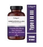 كولاجين Type III 1200mg مع فيتامين B12 والبيوتين والزنك – لدعم البشرة والشعر والمفاصل | Collagere