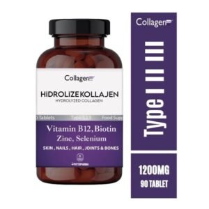 Collagen Type III 1200mg with vitamin B12, biotin and zinc - to support skin, hair and joints | Collagere