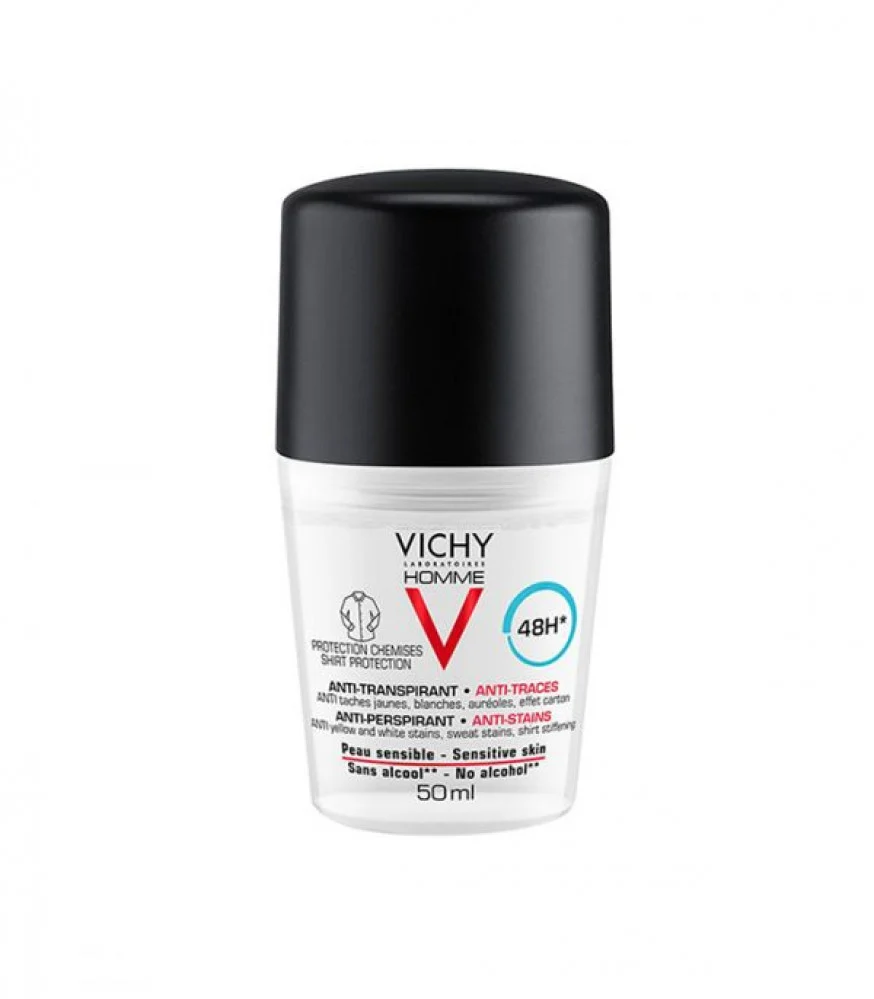 Vichy Men's Anti-stain Deodorant lasts 48 hours - Anti-Breathable Deodorant 1 Vichy Men's Anti stain