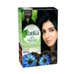 Vatika Henna Hair Color Natural Black 1 - with henna and nigella without ammonia | Vatika Henna Hair Color Natural Black