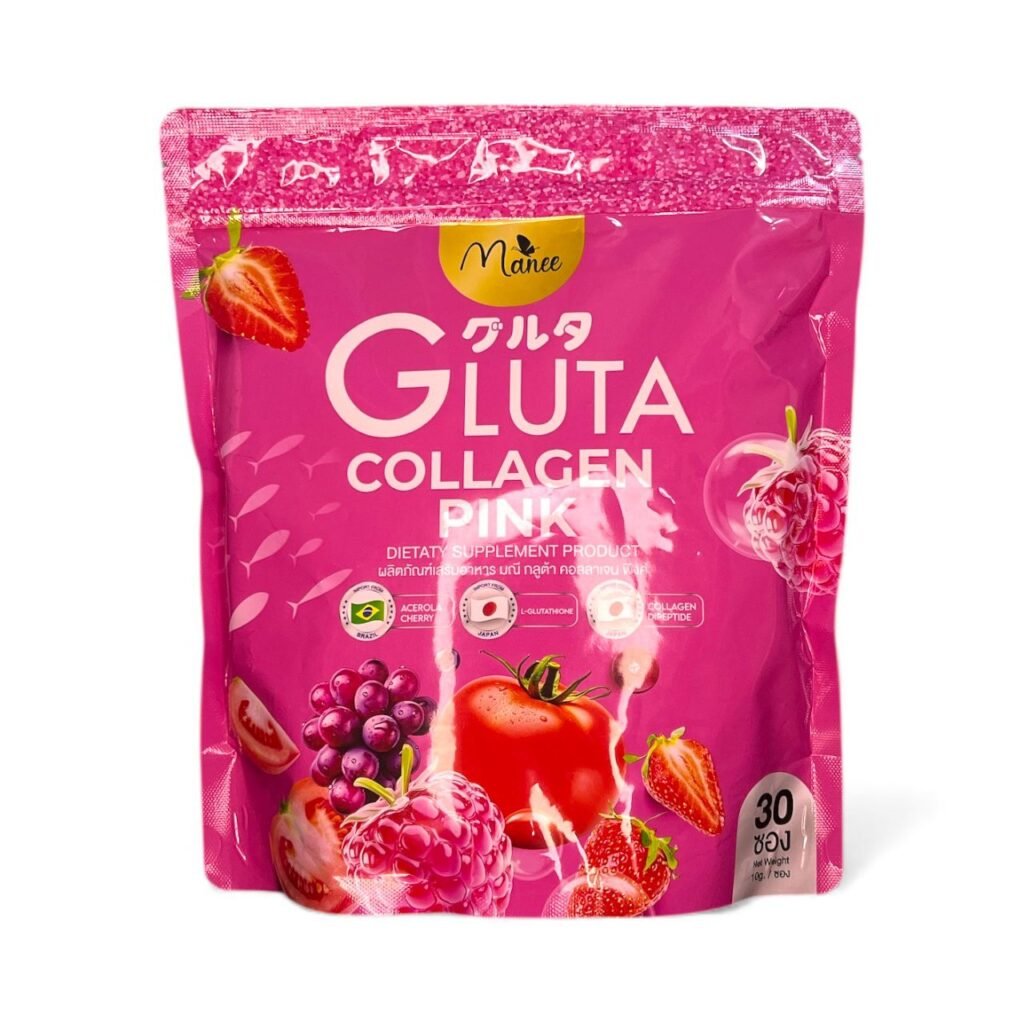 Mane Gluta Collagen Anti-Aging Pink Collagen Supports Skin Health 30 sachets 1 Mane Gluta Collagen Anti