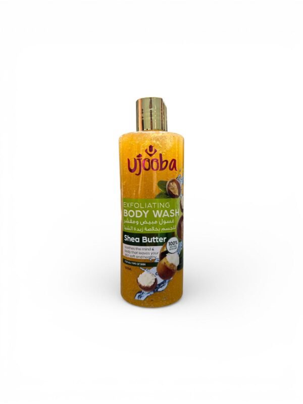 Ujoba Exfoliating Body Wash غسول ومقشر الجسم بخلاصة الفراولة وزبدة الشيا والعود 500 مل 1