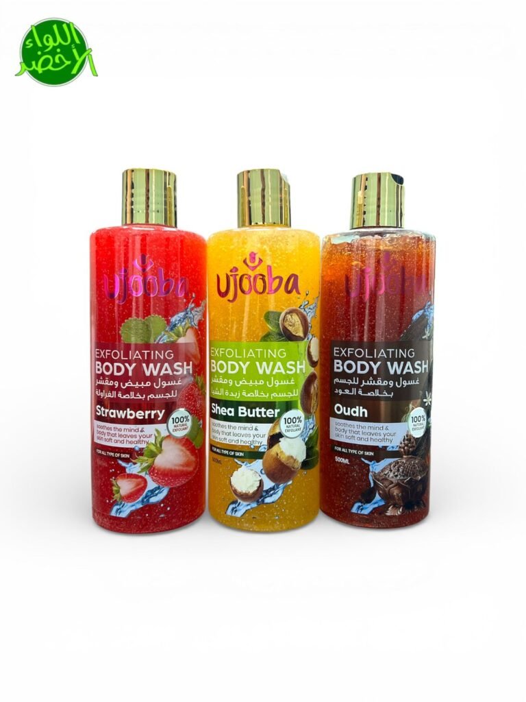 Ujoba Exfoliating Body Wash and Body Scrub with Strawberry Extract, Shea Butter and Oud 500 ml 1 Ujoba Exfoliating Body Wash
