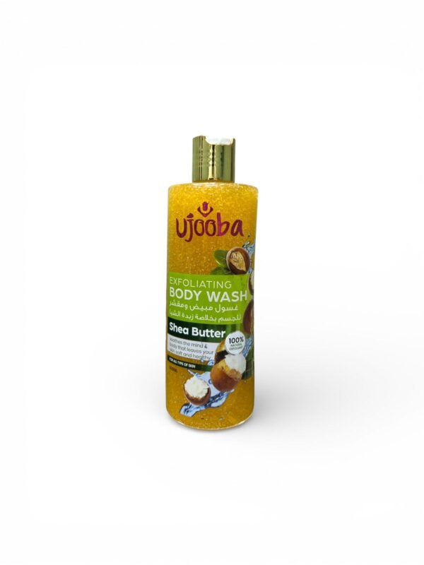 Ujoba Exfoliating Body Wash غسول ومقشر الجسم بخلاصة الفراولة وزبدة الشيا والعود 500 مل 4