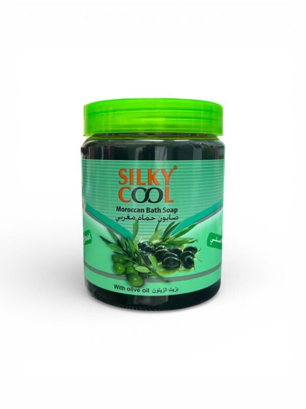 الصابون المغربي بزيت الزيتون Silky Cool تنظيف وتقشير البشرة للحمام المغربي (1)