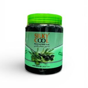 الصابون المغربي بزيت الزيتون Silky Cool تنظيف وتقشير البشرة للحمام المغربي (2)