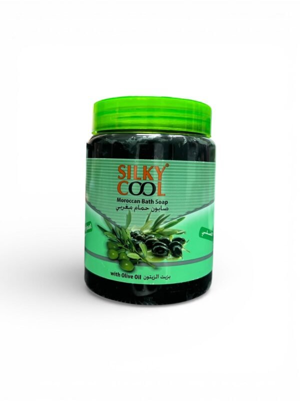 الصابون المغربي بزيت الزيتون Silky Cool تنظيف وتقشير البشرة للحمام المغربي (2)