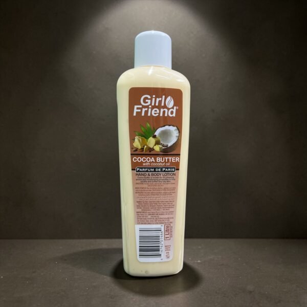 لوشن زبدة الكاكاو وزيت جوز الهند 1 لتر Girl Friend Hand Body Lotion ترطيب مكثف 1