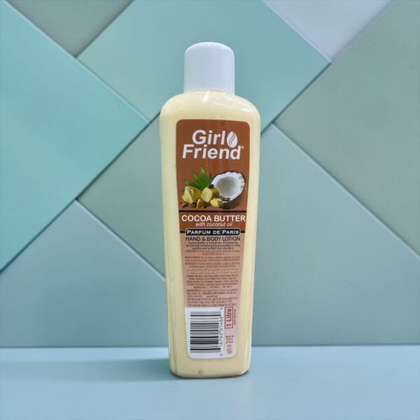 لوشن زبدة الكاكاو وزيت جوز الهند 1 لتر Girl Friend Hand Body Lotion ترطيب مكثف 2