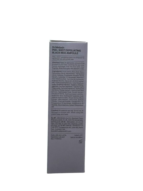 Dr.Melaxin Black Rice Peel Shot Serum for Exfoliating and Cleansing Skin – Black Rice Ampoule for Blackhead Removal (2)