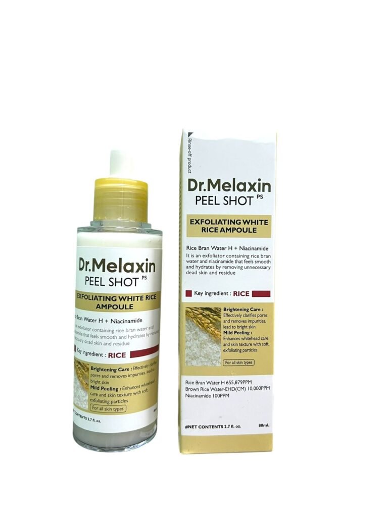 Dr.Melaxin Rice Peel Shot Ampoule for Exfoliating and Brightening Skin – Korean Rice Serum for Whitehead Removal 1 Dr Melaxin Rice Peel