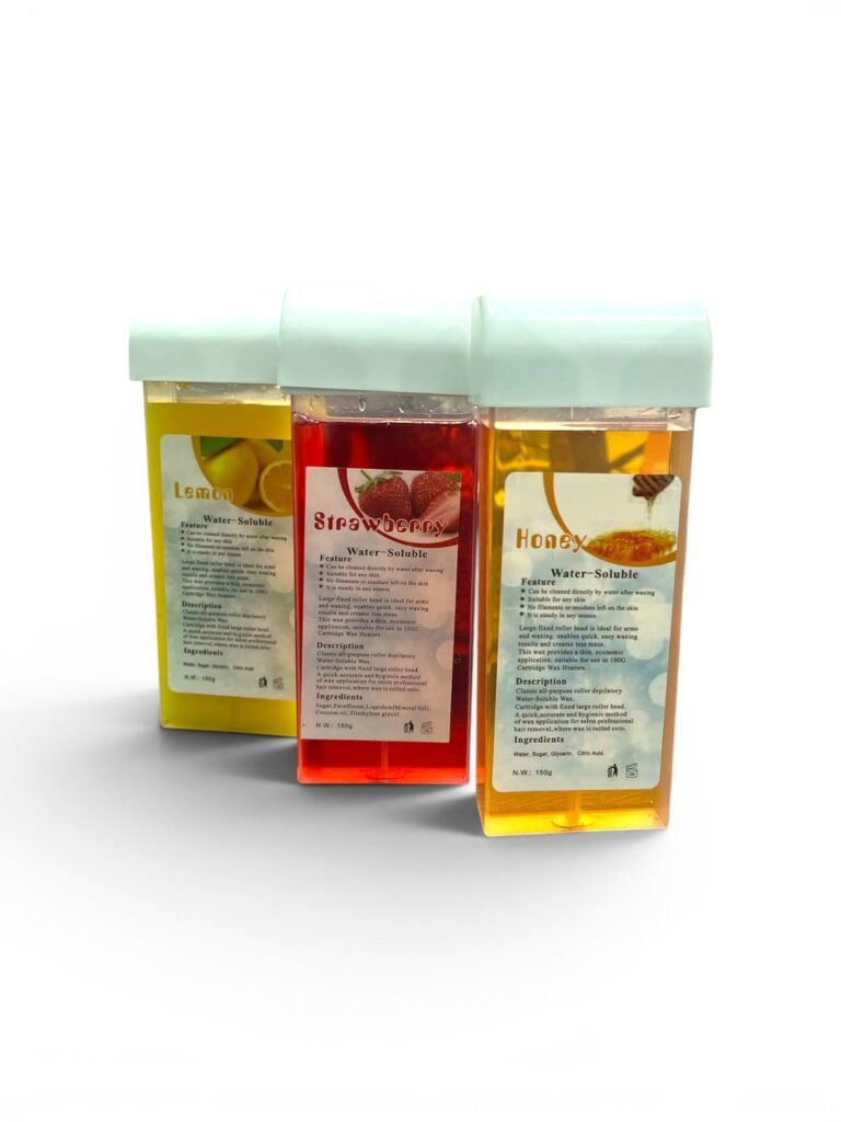Hair Removal Roll-On Wax 150 g – Lemon/Strawberry/Honey Flavors | Water-Soluble Wax Cartridge 1 Hair Removal Roll Wax