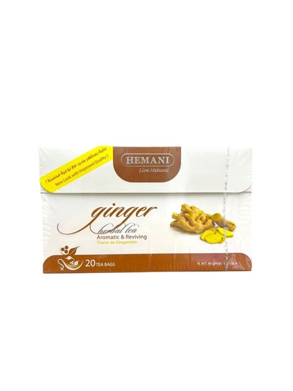 Hemani Ginger Tea – Natural Herbal Tea that Stimulates Digestion and Immunity (20 Bags)