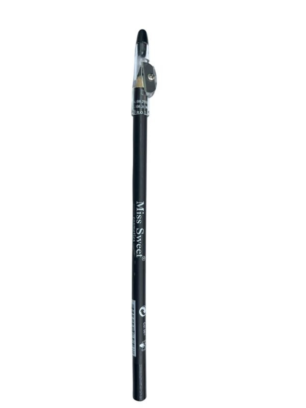 Professional black eyeliner pencil with sharpener – long lasting eye definition and rich color (1)