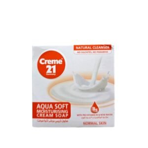 21 Aqua Soft Cream Soap for Normal Skin 125g – Light Moisturizing with Rose Water and Vitamin B5 (1)